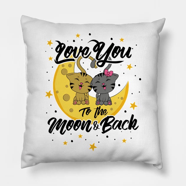 Love You To The Moon and Back Pillow by KsuAnn