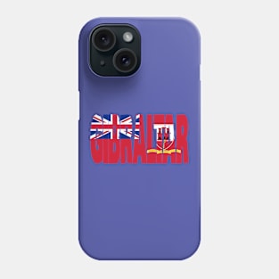 Gibraltar flag stencil Phone Case