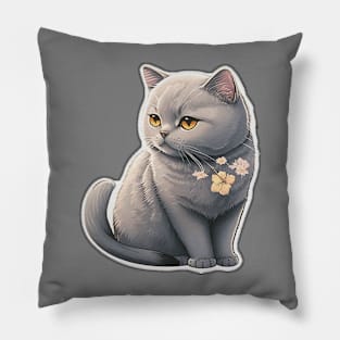 a cute chartreux Pillow