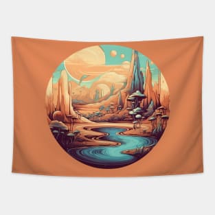 Surreal Dreamscape: Oasis in the Desert Tapestry