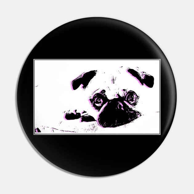 Pink Pug Pin by aaallsmiles