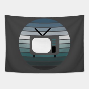 Sunset Retro TV Tapestry