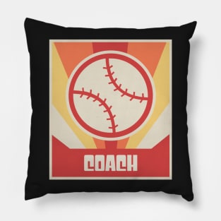 Vintage 70s Baseball Coach Pillow