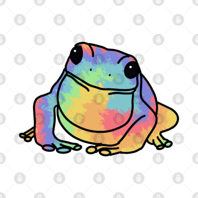 Rainbow tie-dye frog by JuneNostalgia