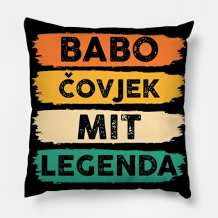 Babo Bosnia Father Bosnian Dad Balkan Bosna Pillow