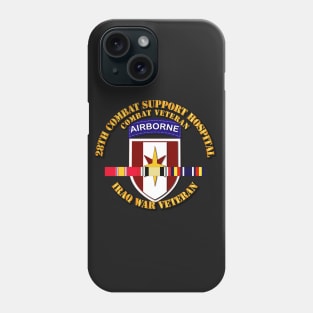 Army - 28th Cbt Sup Hospital - Iraq Vet  w SVC Ribbons Phone Case