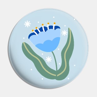 Blue Flower Pin