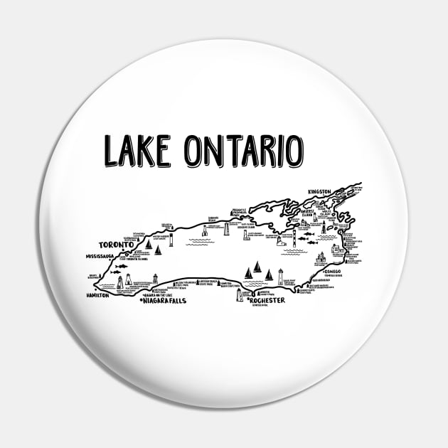 Lake Ontario Map Pin by fiberandgloss