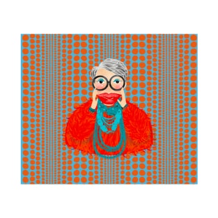 A chic orangie Iris Apfel inspired Items T-Shirt