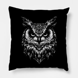 The Creepy Owl's Stare Pillow