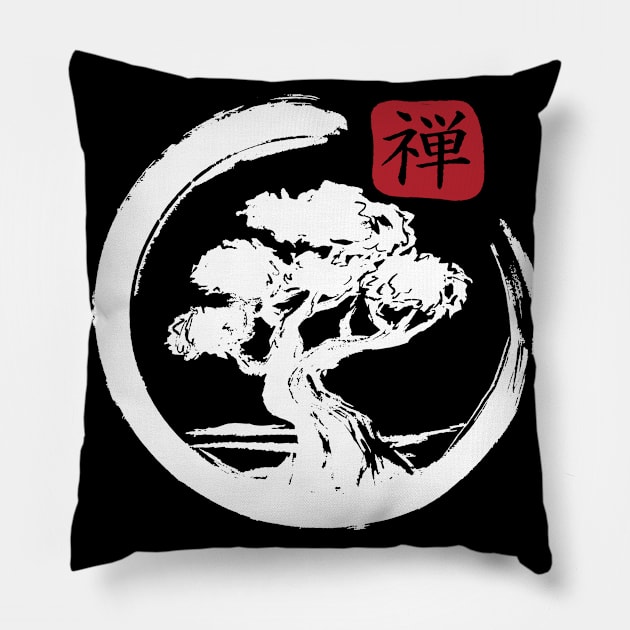 Aesthetic Japanese Bonsai Japan Art Japanese Pillow by wbdesignz