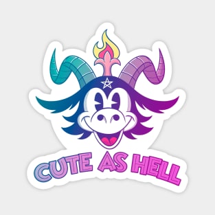 Blackcraft Cute Baphomet Cartoon Blackcraft Cute has Hell Pastel Goth Magnet