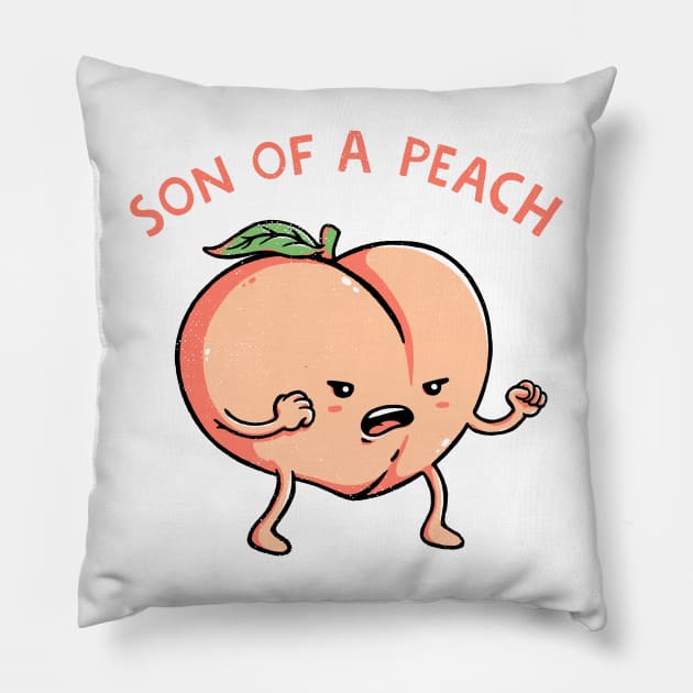 Son Of A Peach Pillow by triagus