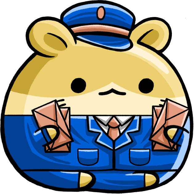 Cute Hamster Postman Kids T-Shirt by MEDZ