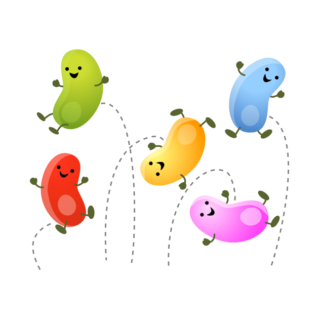 Cute funny jellybeans cartoon by FrogFactory