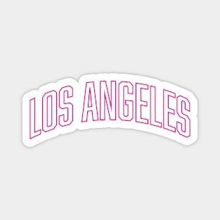 Los Angeles Hot Pink Outline Magnet