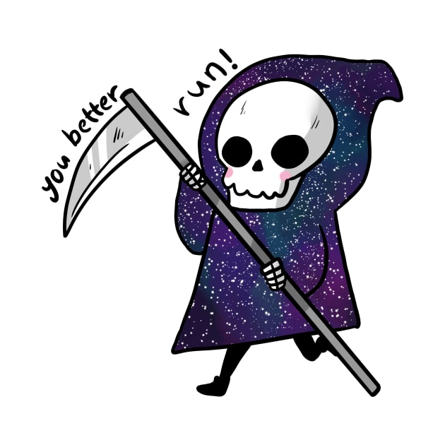 Galaxy grim reaper you better run by Mayarart