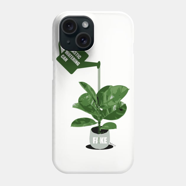 Green plastic watering can For a fake Chinese rubber plant. - Original illustration by FOGS Phone Case by FOGSJ