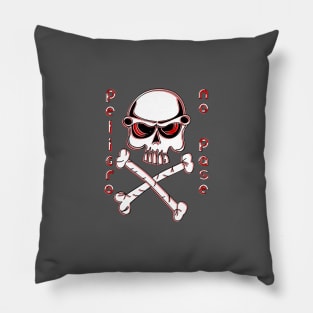 No Passage Skull Crossbones Danger Warning Hazard Bones Risk Pillow