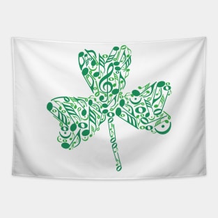 Shamrock Music Notes Tapestry