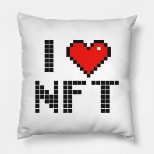 I heart NFT, I love NFT Digital NFT Pillow