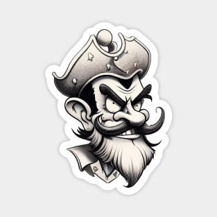 Cartoon pirate captain Magnet