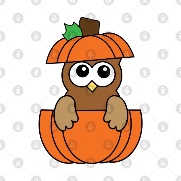 Cute Owl in Pumpkin by PLLDesigns