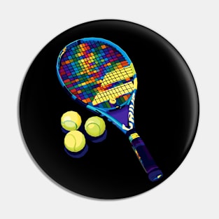 Tennis Wpap Pop Art Pin