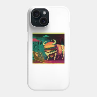 Burger cow Phone Case