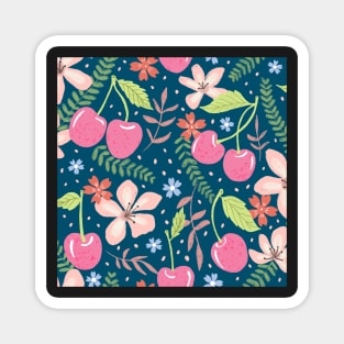 Cherry floral pattern Magnet
