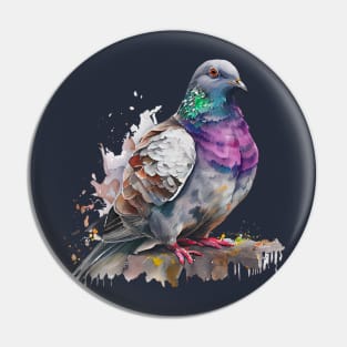 Watercolor Pigeon 4.0 Pin