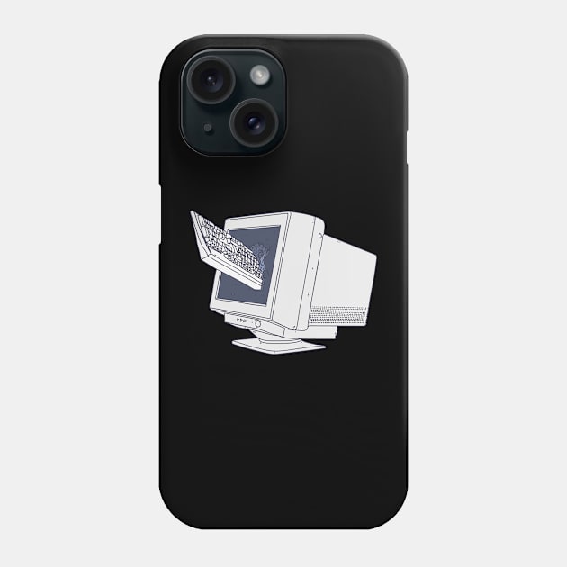 Funny Cubicle - Computer Destruction - Hate Mondays Phone Case by DeWinnes