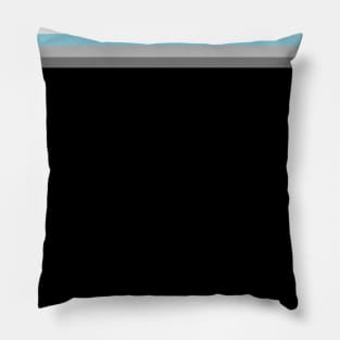 Demiboy Pride Flag Horizontal Stripe on Black Pillow