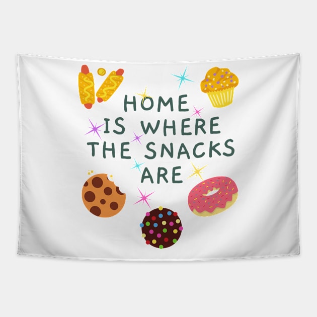 Home Is Where The Snacks Are Tapestry by euheincaio