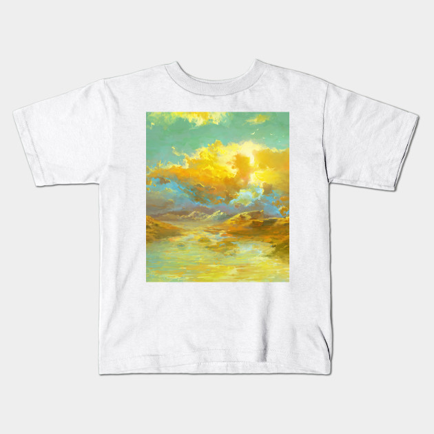 Dawn Landscape Digital Art Dawn Kids T Shirt Teepublic