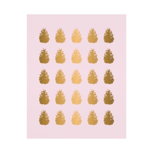 Golden Pine cone design T-Shirt