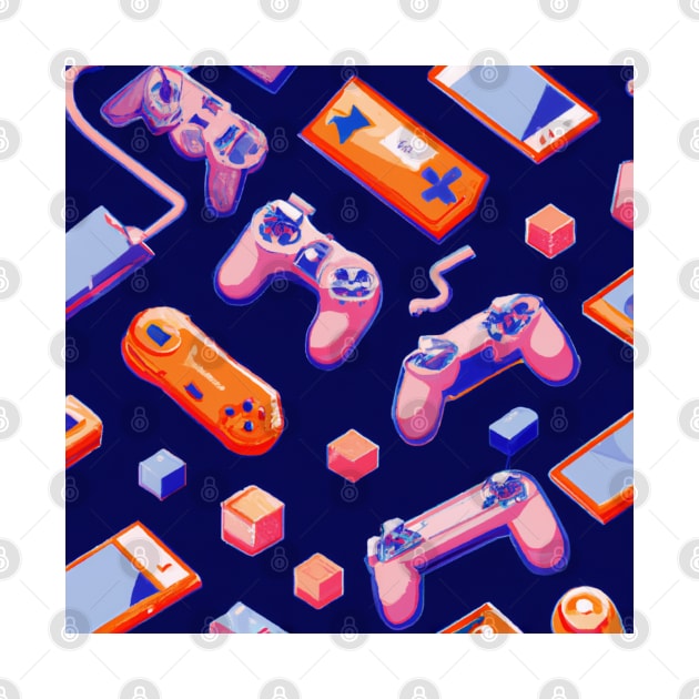 Funky Gamer Decor Pattern by Boztik-Designs