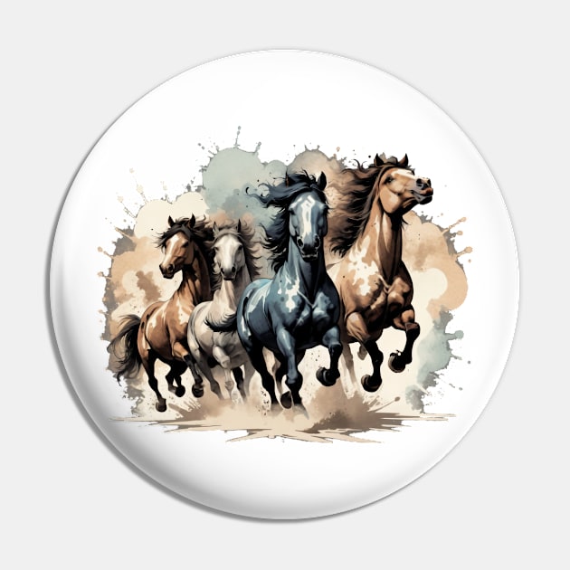 Horses And Desert Pin by KeopsMurat