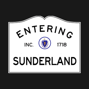 Sunderland Massachusetts Vintage Road Sign T-Shirt