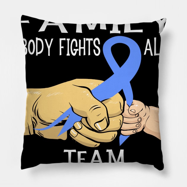 In This Family Nobody Fights Alone Team Hydrocephalus Warrior Support Hydrocephalus Warrior Gifts Pillow by ThePassion99