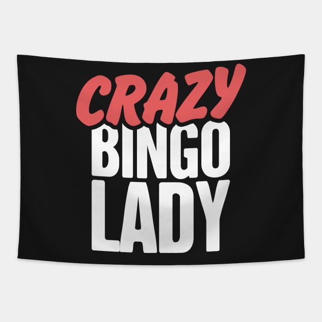 Crazy Bingo Lady Tapestry by MeatMan