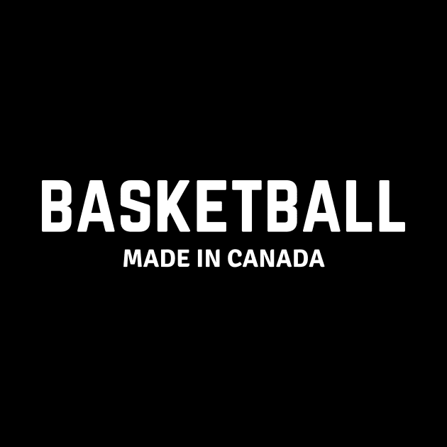 Basketball Made in Canada by Artistio