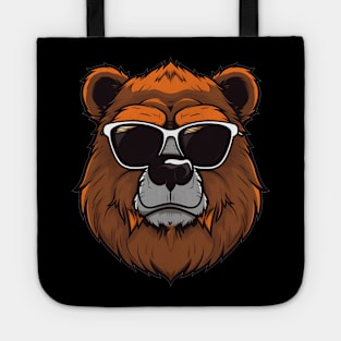 Sarsactic furry bear logo black Tote