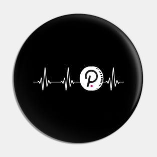 Polkadot Love Heartbeat Cryptocurrency DOT Coin Pin