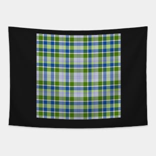 Plaid Green-Blue Tapestry