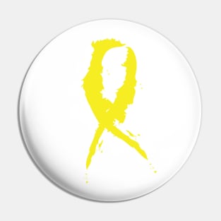 Yellow Awareness Ribbon Pin