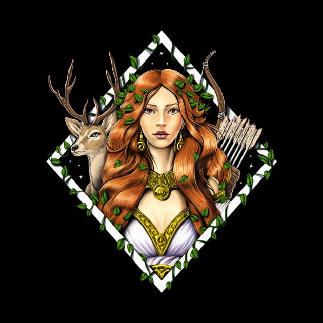 Greek Goddess Artemis by underheaven