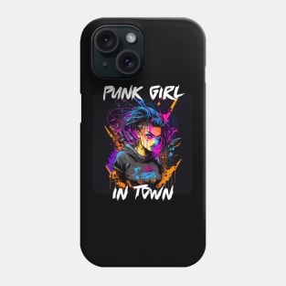 Graffiti Style - Punk Girl In Town 4 Phone Case