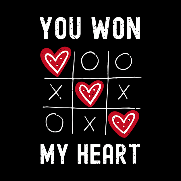 You won my heart Tic Tac Toe Valentine's Day 2021 Funny gift by Shansun_design