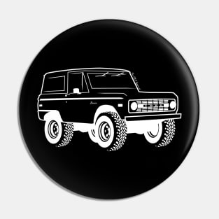 1966-1977 Ford Bronco White Print Pin